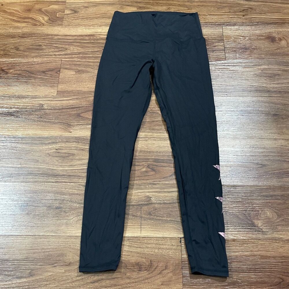 Pixie Lane Hi Shine Long Black Leggings Girls Size Large